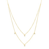 18 Karat Goldcollier-Halskette mit Zirkonia